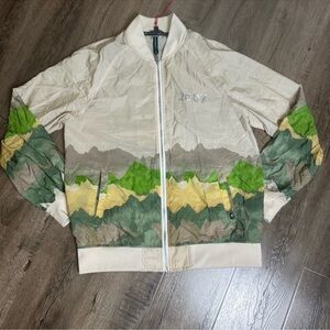 Colorful Mountain Print Jacket